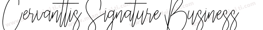 Cervanttis Signature Business Font字体转换